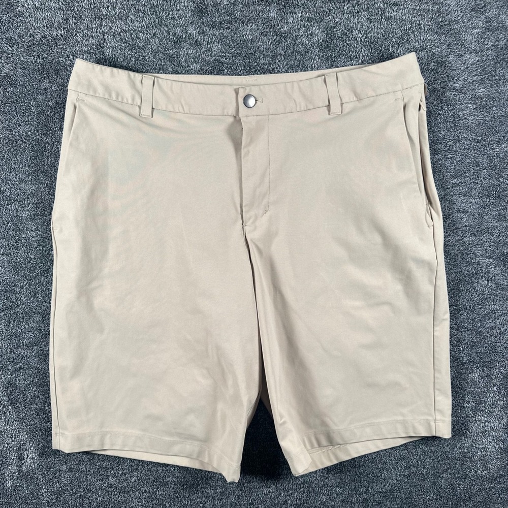 Lululemon Shorts Mens 36 Commission Tan Khaki Golf Chino Performance Tech